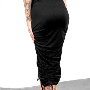 MDNT45 new black rocker style skirt